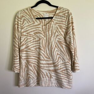 Chicos Size 1 Animal Print